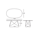 Mesa XZ3 Oval - Blanco/Roble Natural