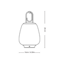 Lucca SC51 Portable Lamp - Maroon