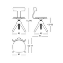 Tuffy The Wild Bunch Swivel Chair - Black