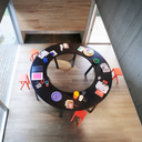 Taburete Bureaurama - Naranja fluorescente