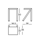 Taburete Bureaurama - Naranja fluorescente