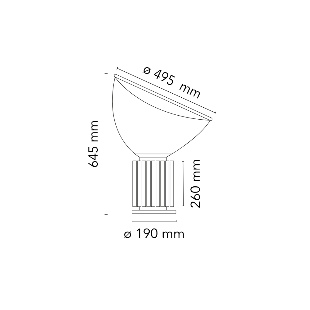 Lámpara Taccia LED - Plata