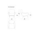 Lady Armchair - Powder/Brass