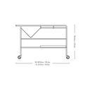 Alima Cart - Matte Black/Oak