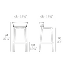 Africa Bar Stool - White
