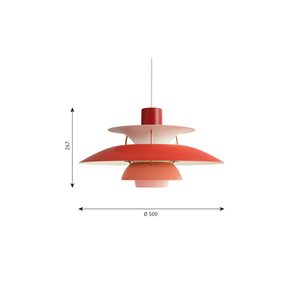 Lámpara PH5  - Tonos de rojos