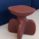 Mesita Taburete Archeo - Pórfido Rojo 38,7 cm