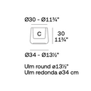 Ulm Pot 34cm - Anthracite Grey