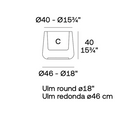 Ulm Pot 45cm - Anthracite Grey