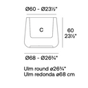 Maceta Ulm 68cm Autorregante - Gris Antracita