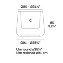 Ulm 91cm Self-Watering Pot - Anthracite Grey