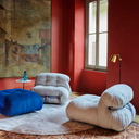 Poltrona Soriana - Gris Ceniza/Rojo