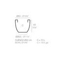 50cm Bowl Pot - Anthracite Grey