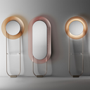 Kathleen Round Mirror - Pink