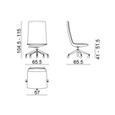 Silla Catifa Sensit Office - Cuero negro