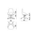 ASTON Office Armchair - Black Leather