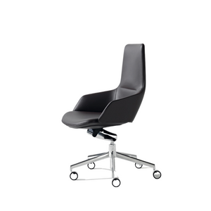 ASTON Office Armchair - Black Leather
