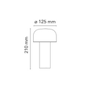 Rechargeable Bellhop Lamp - Red 