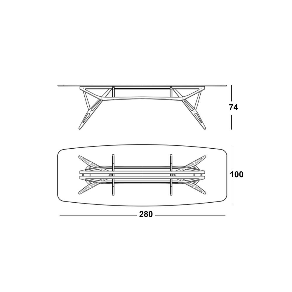 Mesa Reale 280 - Roble