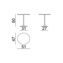 Mesa Dizzie - Blanco