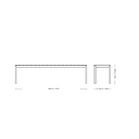 Ville outdoor bench - Black