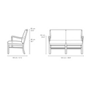 Colonial Sofa OW149-2 - Oak/Black Leather