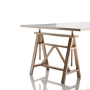 Mesa Teatro - Haya natural/Blanco y Blanco