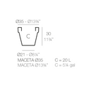 Maceta Pot 35cm - Taupe