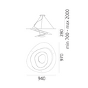 Lámpara Pirce Suspensión Led 3000K - Oro