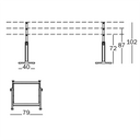 Par de caballetes Brut - Rojo