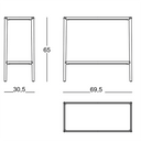 Mesa Lateral Tambour 65 - Blanco