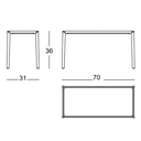 Mesa Lateral Tambour 36 - Blanco