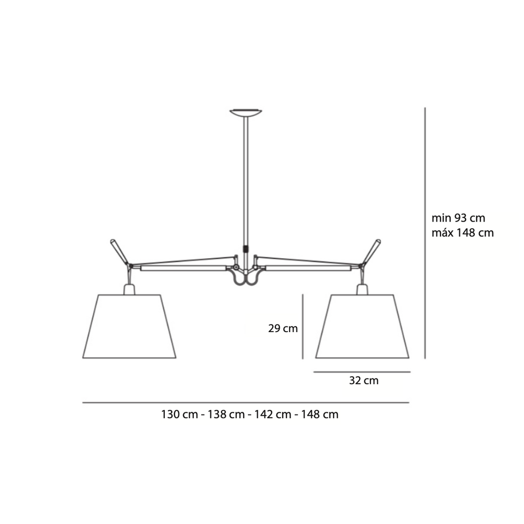 Tolomeo Suspensión Basculante 2 Brazos