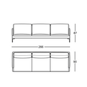 William 266 Sofa - Tabacco Leather 