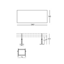 Mesa Brut - Rojo/roble