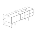 SB Bar Container - Oak and Aluminum