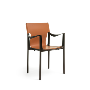 Silla Venice con Brazos - Cuero Natural