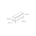 Contenedor Farah - Roble 135 cm