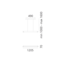 Lámpara Talo Suspensión 120,5 cm - Blanco