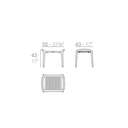 Mesa Lateral Ibiza - Beige