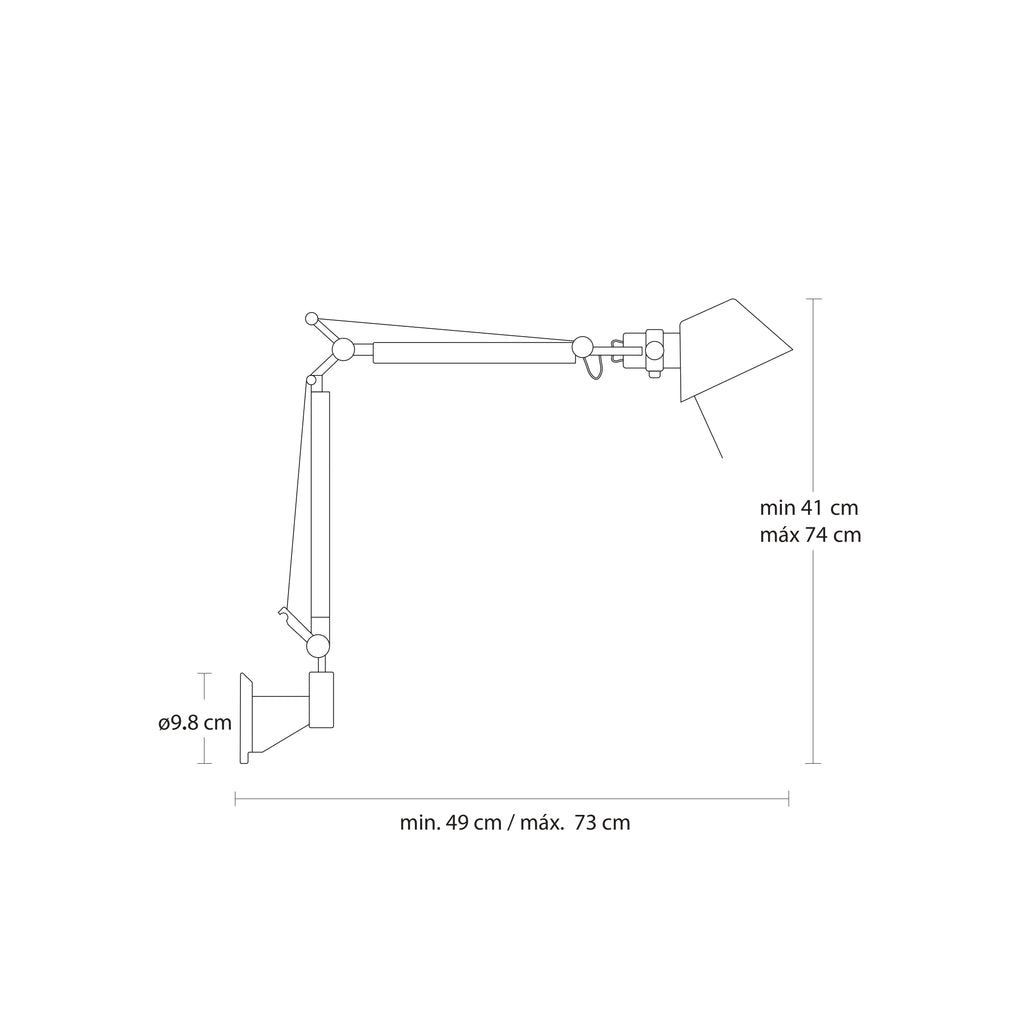 Lámpara Tolomeo Micro al Muro - Aluminio