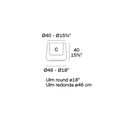 Maceta Ulm 45cm - Gris Antracita