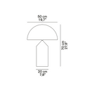 Atollo L Lamp - Crystal/White