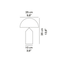 Atollo S Lamp - Crystal/White