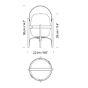 Lámpara Cestita Batería Alubat - Verde