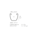 Maceta Cuenco 50cm - Gris Antracita