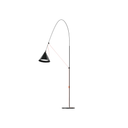 Lámpara de pie AYNO XL Negro / Cable Naranjo Neón