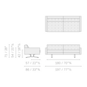 Sofá Kennedee Jr. 197 - Castaño