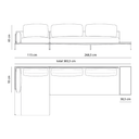 Noah sofa 383.5 - sage green