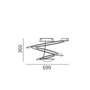 Lámpara Pirce Mini Soffitto - Blanco